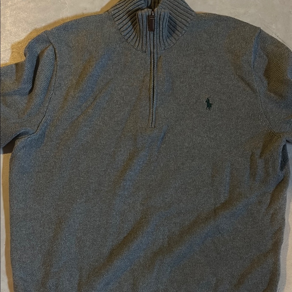 Polo Ralph Lauren Gray Half-Zip Sweater